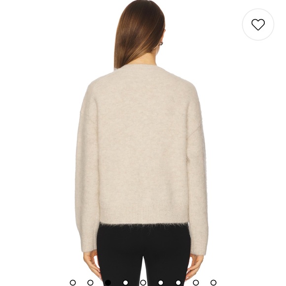 NWT Anine Bing Bobbie Cardigan in Light Oat Size Small Neutral Alpaca Sweater - Picture 4 of 10